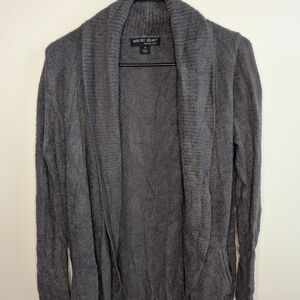 Barefoot Dreams Charcoal Open Cardigan